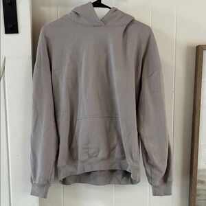 Hollister Men's Light Gray Hoodie